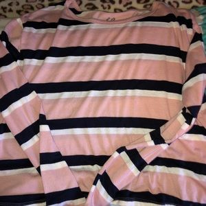 Striped cropped top.